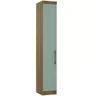 Guarda Roupa Modulado 38cm 1 Porta Paris Avelã/Verde Luciane Móveis - 1