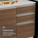 Ver imagem 7 de Armário de Cozinha Completa 100% Mdf 310 Cm Branco/rustic/crema Smart 02 Xa