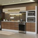 Ver imagem 1 de Armário de Cozinha Completa 100% Mdf 310 Cm Branco/rustic/crema Smart 02 Xa