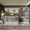 Ver imagem 5 de Armário de Cozinha Completa 100% Mdf 310 Cm Branco/rustic/crema Smart 02 Xa