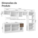 Ver imagem 4 de Armário de Cozinha Completa 100% Mdf 310 Cm Branco/rustic/crema Smart 02 Xa