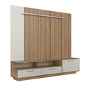 Ver imagem 2 de Home Rack com Painel para TV até 75 Polegadas e Iluminação LED Ravenna Cor Cinza - Art In Móveis