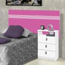 Ver imagem 1 de Cabeceira Solteiro com Mesa de Apoio Agata Cambel Móveis