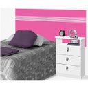 Ver imagem 2 de Cabeceira Solteiro com Mesa de Apoio Agata Cambel Móveis