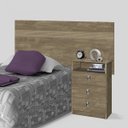 Ver imagem 1 de Cabeceira Solteiro com Mesa de Apoio Agata Cambel Móveis