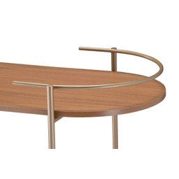 Carrinho Bar Oval Dourado Bebidas Café - 6