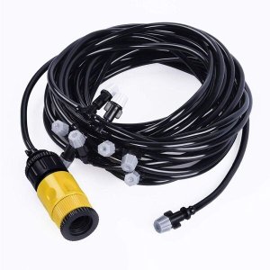 Mangueira Climatizadora Nevoa Sistema Irrigação Kit 10 M Jardim Quintal Grama