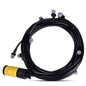 Mangueira Climatizadora Kit 5 Uni Sistema Irrigação Nevoa Quintal Grama 10M Jardim