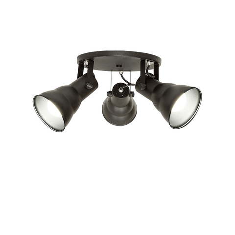 Spot De Sobrepor Hol Triplo Circular Direcionável 3XE27 Taschibra Bivolt Preto