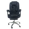 Cadeira de Escritório Presidente Soft Ergonômica Apoio para Pés Preto - 1