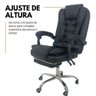 Cadeira de Escritório Presidente Soft Ergonômica Apoio para Pés Preto - 2
