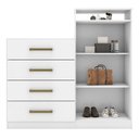 Ver imagem 3 de Cômoda 2 Portas 4 Gavetas Áurea Branco 4270 Demóbile