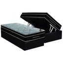 Ver imagem 1 de Conjunto Box Baú Solteiro Colchão Molas Ortobom Ensacadas Elegant + Base Crc Suede Black (88x188)