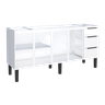 Gabinete Armário Cozinha Jupter Cozimax 1.80 Mt 100% Aço P/ Pia -Balção 180 cm -4 Portas- 3 Gavetas - 7