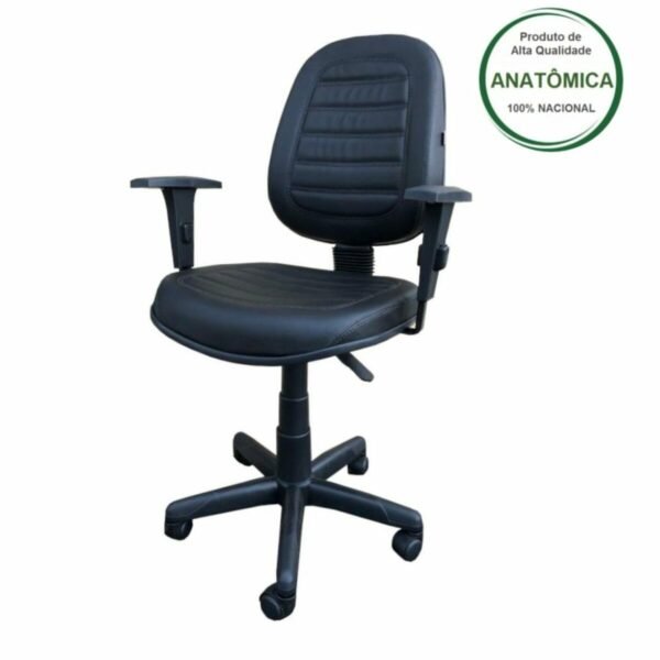 Cadeira Executiva ALTA Costurada Giratória c/ Braços Reguláveis – MARTIFLEX - 3