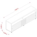 Ver imagem 4 de Rack Bancada com Mesa de Centro Frizz Cross Calacata Off White – Madetec