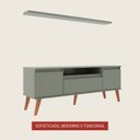 Ver imagem 2 de Rack para Tv com Prateleira 150cm Retro Mdf Verde Dallas - On Móveis