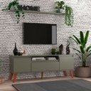 Ver imagem 1 de Rack para Tv com Prateleira 150cm Retro Mdf Verde Dallas - On Móveis