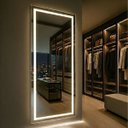 Ver imagem 1 de Espelho Led Touch Retangular 170x70cm 3 Cores Corpo Inteiro Parede Quarto Loja Banheiro Decoração