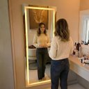 Ver imagem 3 de Espelho Led Touch Retangular 170x70cm 3 Cores Corpo Inteiro Parede Quarto Loja Banheiro Decoração