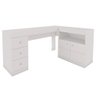 Mesa de Canto em L Escritório Computador Job Branco Caemmun - 1