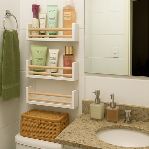 Kit 3 Prateleira para Banheiro Mini Dulce - 30 Cm