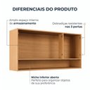 Ver imagem 7 de Armário Aéreo de Cozinha Plus 3 Portas com Nicho 120cm Espresso Móveis