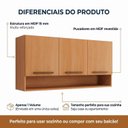 Ver imagem 5 de Armário Aéreo de Cozinha Plus 3 Portas com Nicho 120cm Espresso Móveis