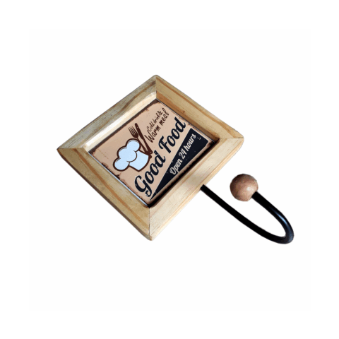 Quadro com 1 Gancho de Ferro Tema Good Food
