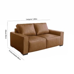 Sofá Istambul 2 Lugares 1,60cm (courano) - de Casa Décor e Estofados. - 2