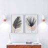 Jogo de Quadros Decorativos Duplo Molduras Marília Palmeira - Branco - 60cm Largura x 90cm Altura - 1