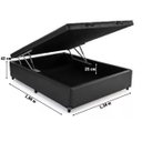 Ver imagem 3 de Cama Box Baú Casal Reforçada 138x188 Corino Preto