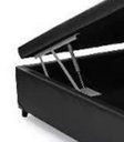 Ver imagem 2 de Cama Box Baú Casal Reforçada 138x188 Corino Preto