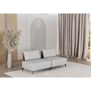 Ver imagem 1 de Sofá Dream Box Moderno Modular 2,0m Cinza com Courino Terracota - Rede Móveis