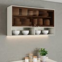 Ver imagem 4 de Armário Aéreo Porta Basculante com Vidro Reflecta Fineze C653 Areia Hp - Henn