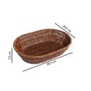 Ver imagem 3 de Cesto Retangular Travessa Bandeja de Servir Rattan 29x20cm - FRG6565