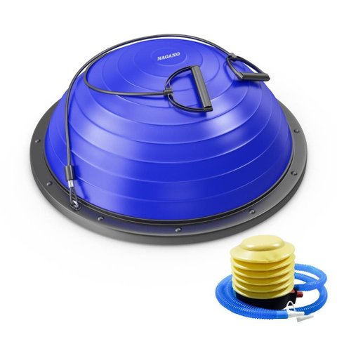 Meia Bola Ginástica Suíça 58cm Pilates Yoga com Bomba Inflável