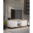 Ver imagem 5 de Rack Bancada Flow Branco/Freijó - EJ Móveis