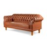 Sofá Chesterfield Duque 3 Lugares Couro Ecológico Caramelo 302 - 4