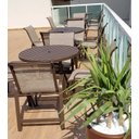 Ver imagem 5 de Kit com 4 Cadeiras para Jardim e Piscina em Alumínio e Tela Sling - Marrom Capuccino