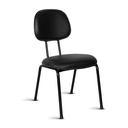 Ver imagem 1 de Cadeira Ágata Secretária Pé Palito Garfo Courvin Preto