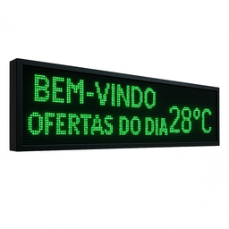 Painel Letreiro Led Digital 130x40 Interno Wi-fi:220/verde - 2