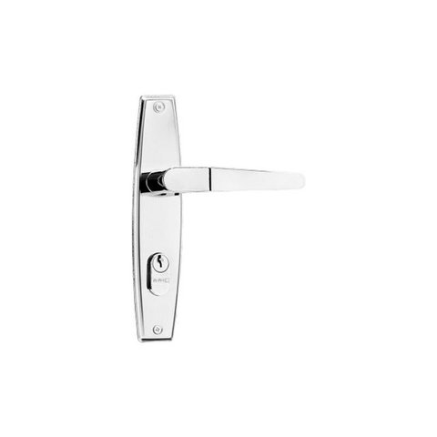 Fechadura Fit 40mm Papaiz Externa Espelho Cromado Maçaneta Alavanca