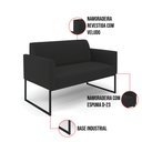 Ver imagem 6 de Sofá Namoradeira com 2 Poltronas Base Industrial Preto Marisa Veludo Preto D03 - D'Rossi