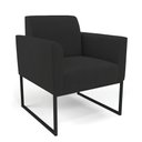 Ver imagem 4 de Sofá Namoradeira com 2 Poltronas Base Industrial Preto Marisa Veludo Preto D03 - D'Rossi