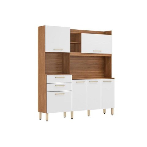 Cozinha Modulada Completa Select C/ 6 Portas e 2 Gavetas 178x194 Amendola/branco - Demóbile