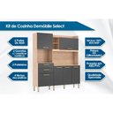 Ver imagem 2 de Cozinha Modulada Completa Select C/ 6 Portas e 2 Gavetas 178x194 Amendola/branco - Demóbile