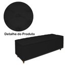 Ver imagem 3 de Calçadeira Recamier Baú Casal King 195cm Diana Suede Preto - DS Estofados