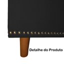 Ver imagem 4 de Calçadeira Recamier Baú Casal King 195cm Diana Suede Preto - DS Estofados