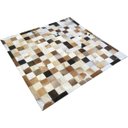Ver imagem 2 de Tapete de Couro Marrom Misto 1,50x1,50 com Bordas Peça 10x10